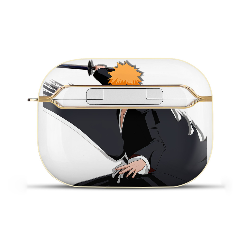 （画像用） ブリーチ 黒崎一護（くろさき いちご）BLEACH Kurosaki Ichigo 【AirPods Pro用】ハードシェル保護ケース｜耐衝撃・防指紋・カラビナ付き商品仕様
