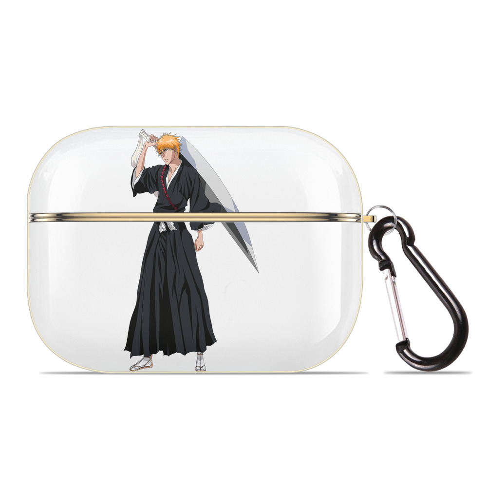 ブリーチ 黒崎一護（くろさき いちご）BLEACH Kurosaki Ichigo 【AirPods Pro用】ハードシェル保護ケース｜耐衝撃・防指紋・カラビナ付き商品仕様