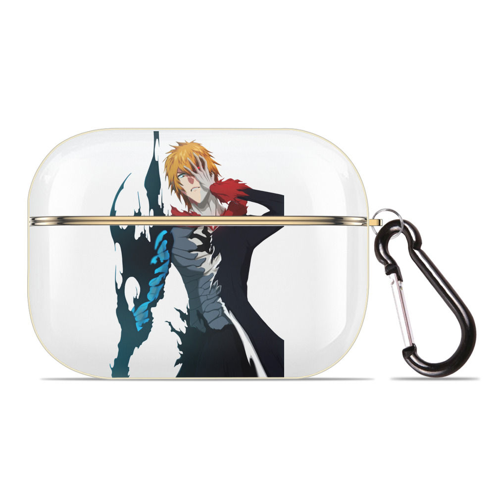 （画像用） ブリーチ 黒崎一護（くろさき いちご）BLEACH Kurosaki Ichigo 【AirPods Pro用】ハードシェル保護ケース｜耐衝撃・防指紋・カラビナ付き商品仕様