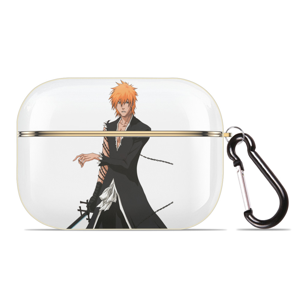 ブリーチ 黒崎一護（くろさき いちご）BLEACH Kurosaki Ichigo 【AirPods Pro用】ハードシェル保護ケース｜耐衝撃・防指紋・カラビナ付き商品仕様