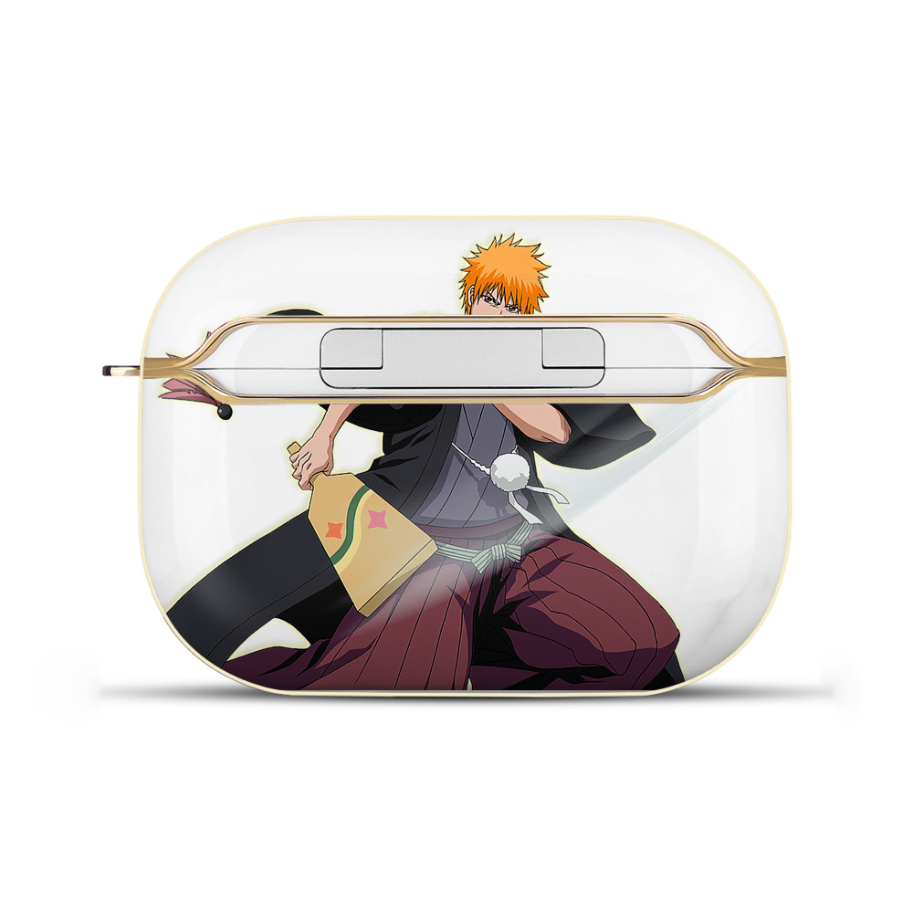 （画像用） ブリーチ 黒崎一護（くろさき いちご）BLEACH Kurosaki Ichigo 【AirPods Pro用】ハードシェル保護ケース｜耐衝撃・防指紋・カラビナ付き商品仕様