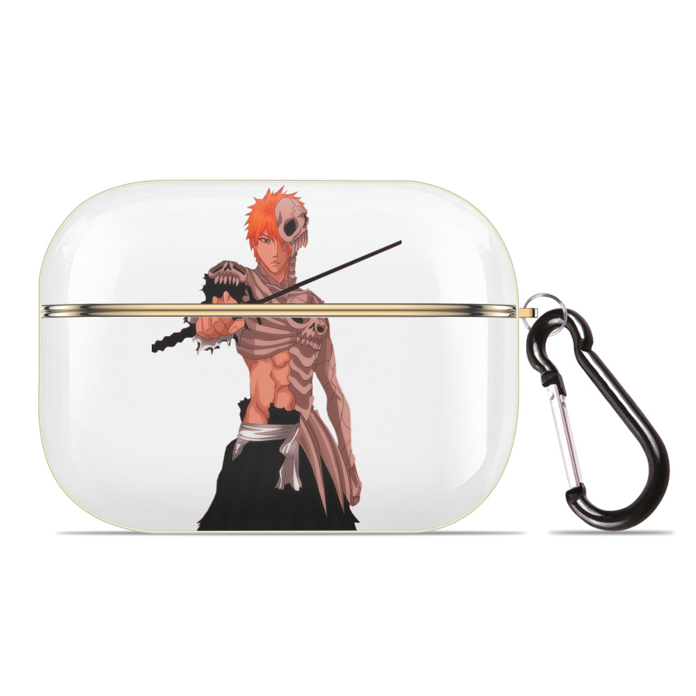 （画像用） ブリーチ 黒崎一護（くろさき いちご）BLEACH Kurosaki Ichigo 【AirPods Pro用】ハードシェル保護ケース｜耐衝撃・防指紋・カラビナ付き商品仕様