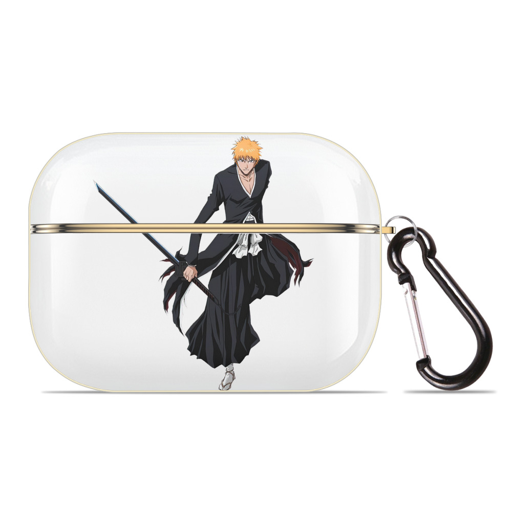 ブリーチ 黒崎一護（くろさき いちご）BLEACH Kurosaki Ichigo 【AirPods Pro用】ハードシェル保護ケース｜耐衝撃・防指紋・カラビナ付き商品仕様