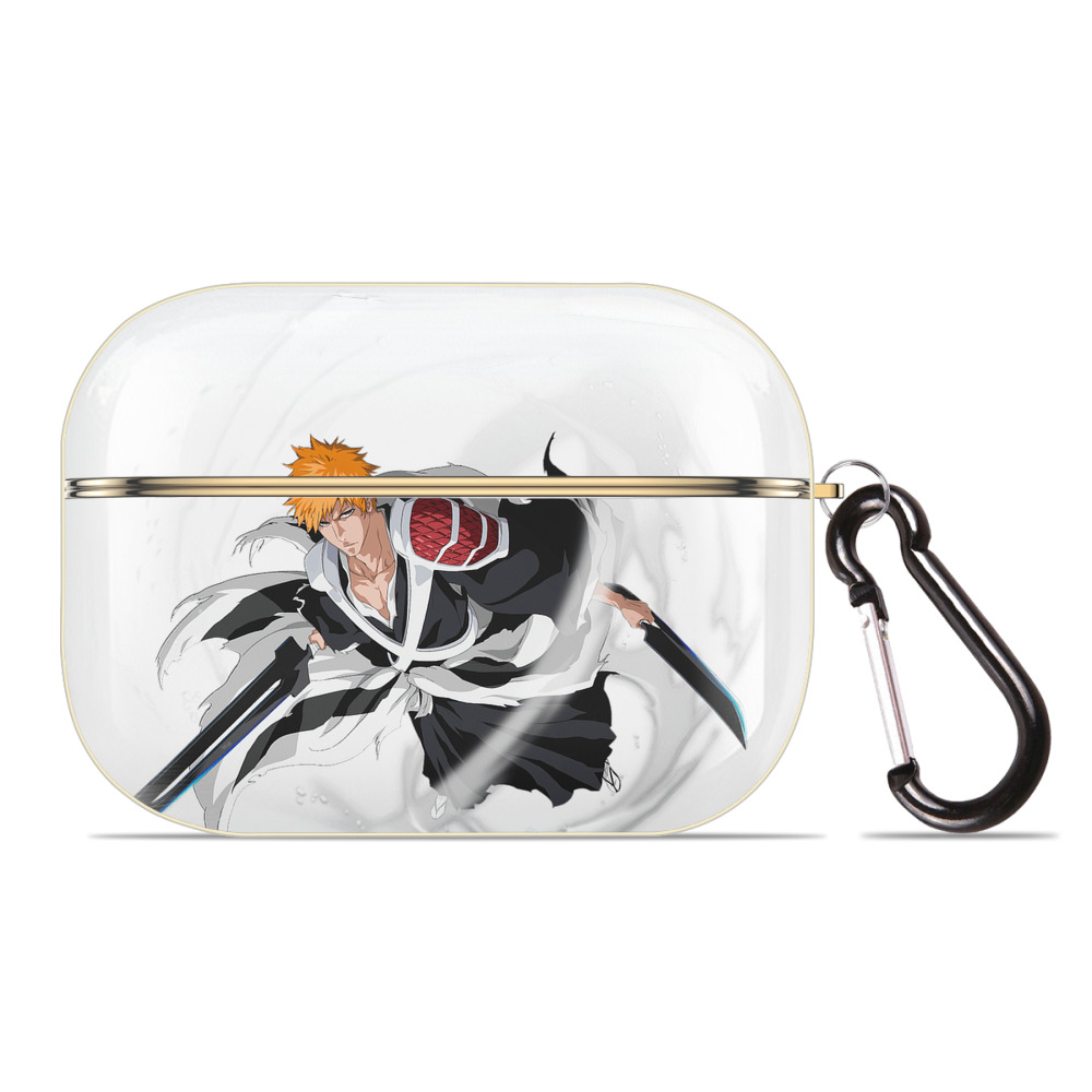 ブリーチ 黒崎一護（くろさき いちご）BLEACH Kurosaki Ichigo 【AirPods Pro用】ハードシェル保護ケース｜耐衝撃・防指紋・カラビナ付き商品仕様