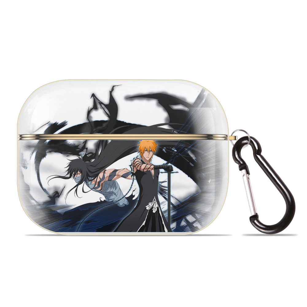 （画像用） ブリーチ 黒崎一護（くろさき いちご）BLEACH Kurosaki Ichigo 【AirPods Pro用】ハードシェル保護ケース｜耐衝撃・防指紋・カラビナ付き商品仕様