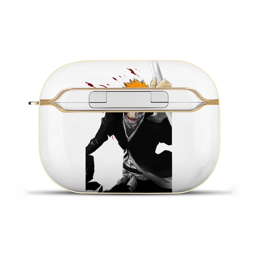 （画像用） ブリーチ 黒崎一護（くろさき いちご）BLEACH Kurosaki Ichigo 【AirPods Pro用】ハードシェル保護ケース｜耐衝撃・防指紋・カラビナ付き商品仕様