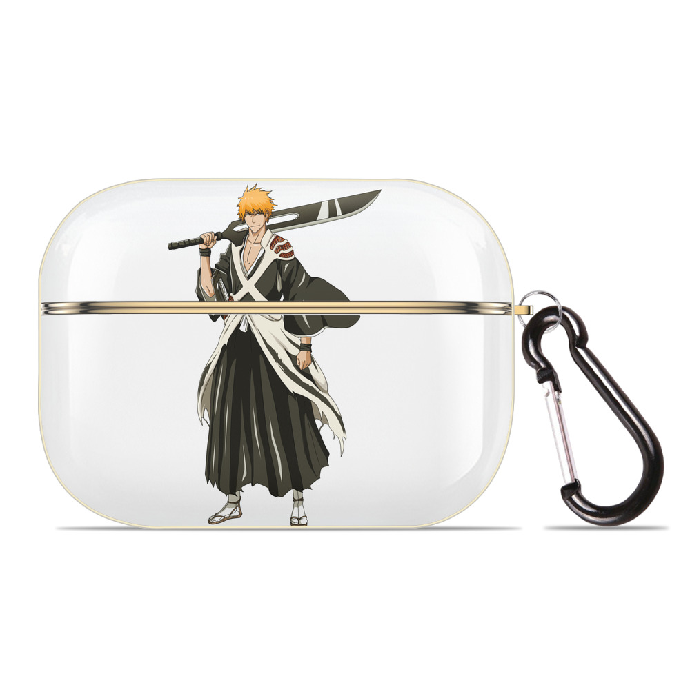 （画像用） ブリーチ 黒崎一護（くろさき いちご）BLEACH Kurosaki Ichigo 【AirPods Pro用】ハードシェル保護ケース｜耐衝撃・防指紋・カラビナ付き商品仕様