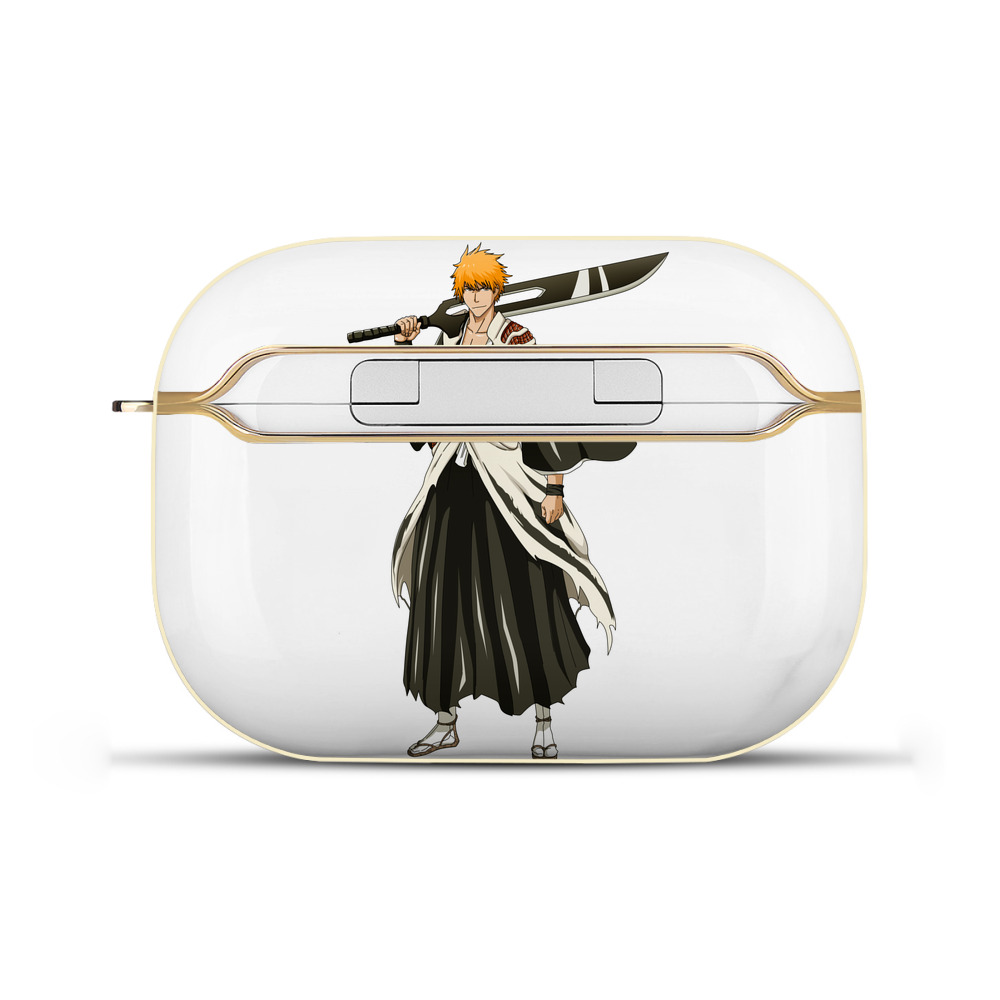 （画像用） ブリーチ 黒崎一護（くろさき いちご）BLEACH Kurosaki Ichigo 【AirPods Pro用】ハードシェル保護ケース｜耐衝撃・防指紋・カラビナ付き商品仕様