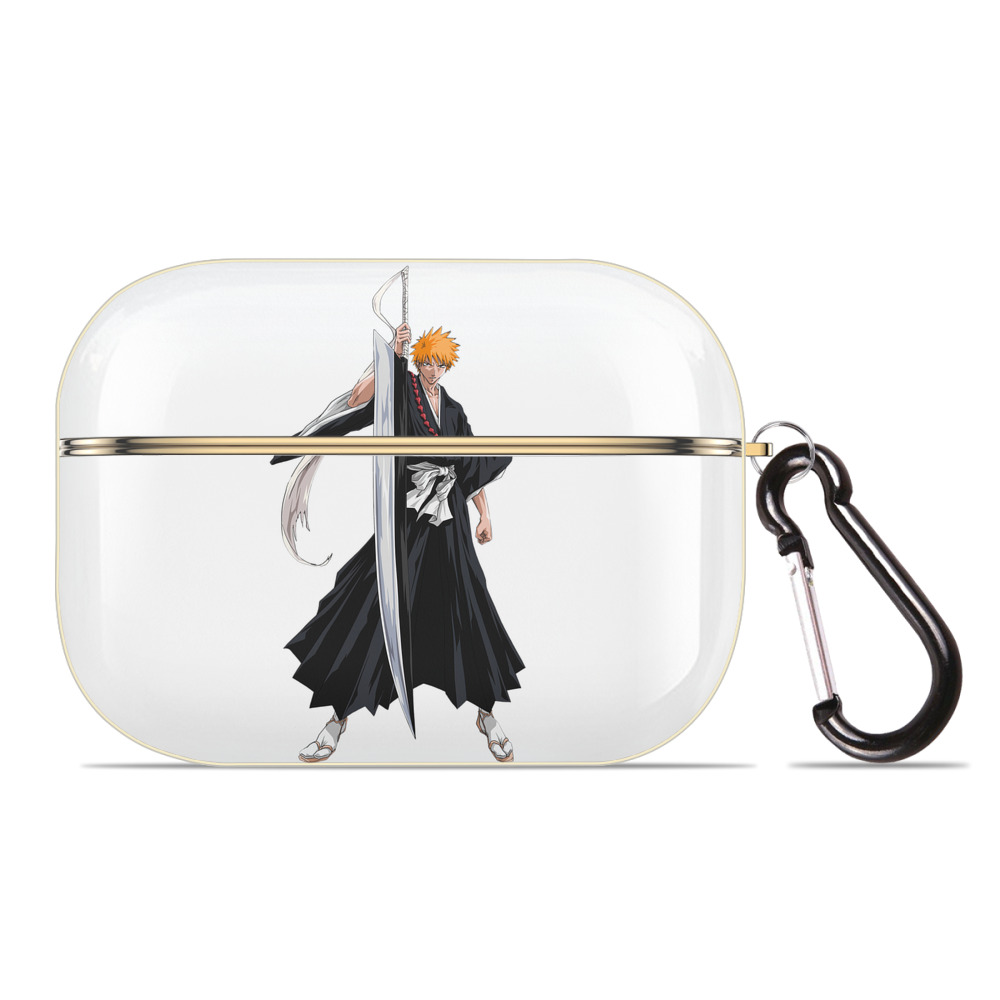 （画像用） ブリーチ 黒崎一護（くろさき いちご）BLEACH Kurosaki Ichigo 【AirPods Pro用】ハードシェル保護ケース｜耐衝撃・防指紋・カラビナ付き商品仕様
