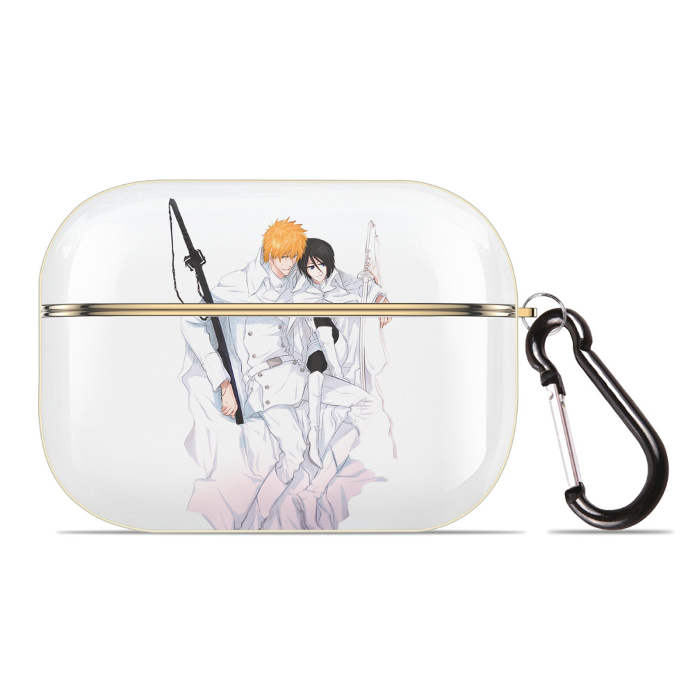 （画像用） ブリーチ 黒崎一護（くろさき いちご）BLEACH Kurosaki Ichigo 【AirPods Pro用】ハードシェル保護ケース｜耐衝撃・防指紋・カラビナ付き商品仕様