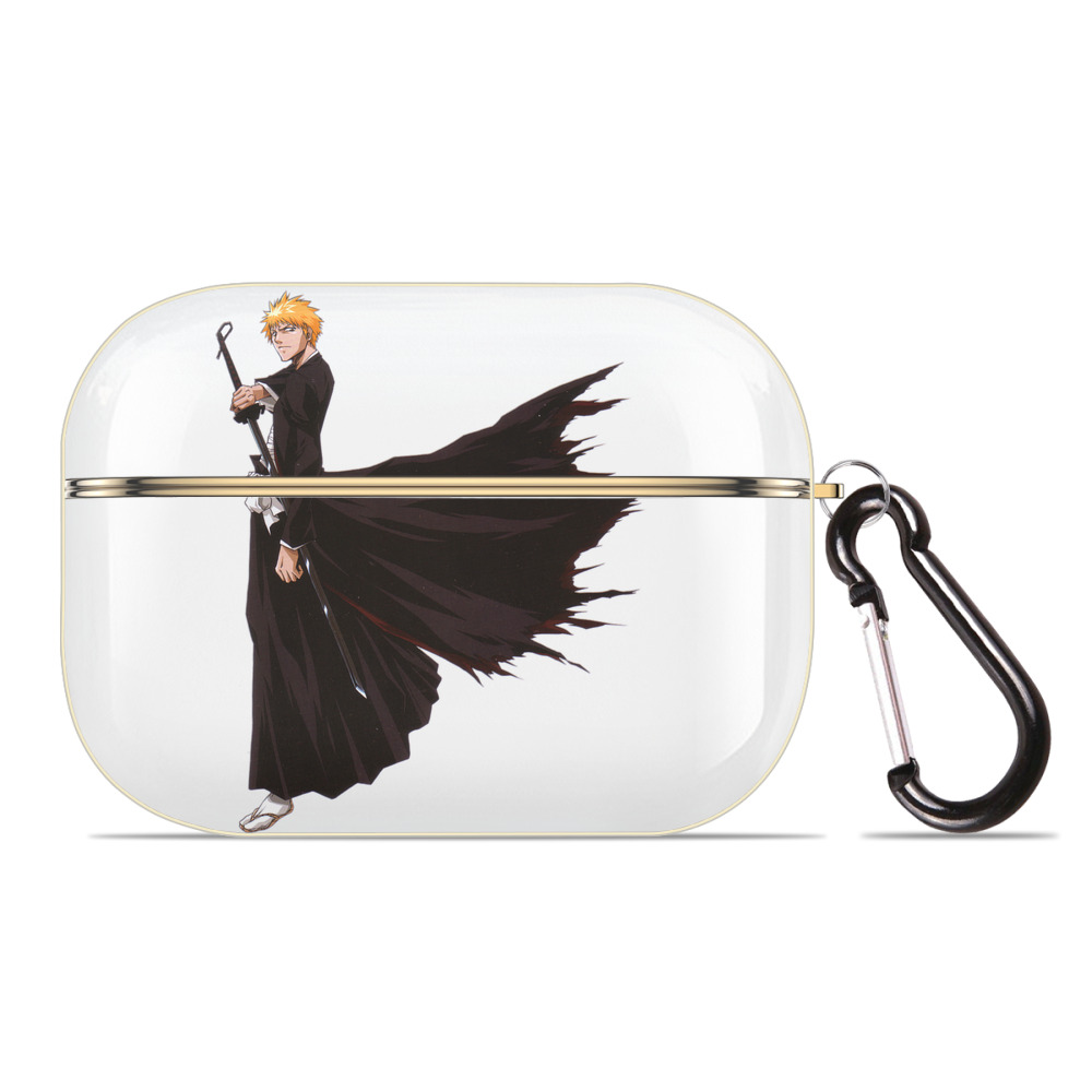 ブリーチ 黒崎一護（くろさき いちご）BLEACH Kurosaki Ichigo 【AirPods Pro用】ハードシェル保護ケース｜耐衝撃・防指紋・カラビナ付き商品仕様