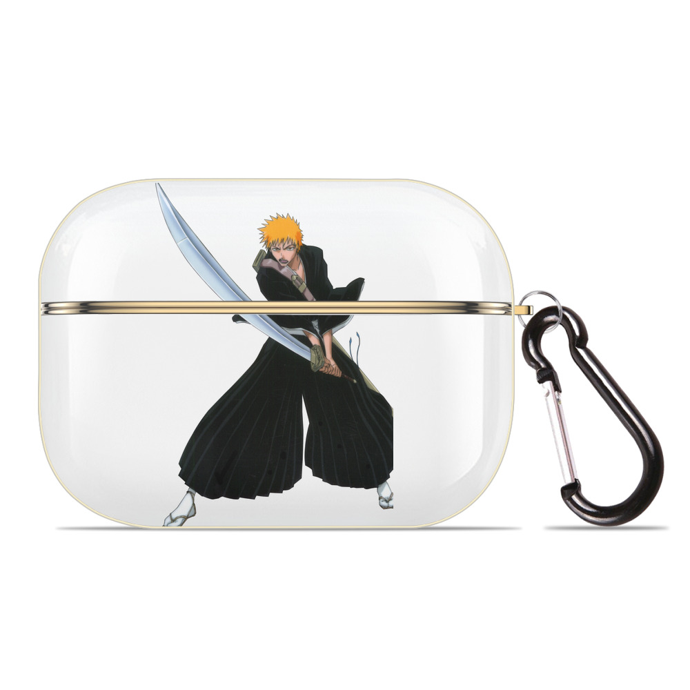ブリーチ 黒崎一護（くろさき いちご）BLEACH Kurosaki Ichigo 【AirPods Pro用】ハードシェル保護ケース｜耐衝撃・防指紋・カラビナ付き商品仕様