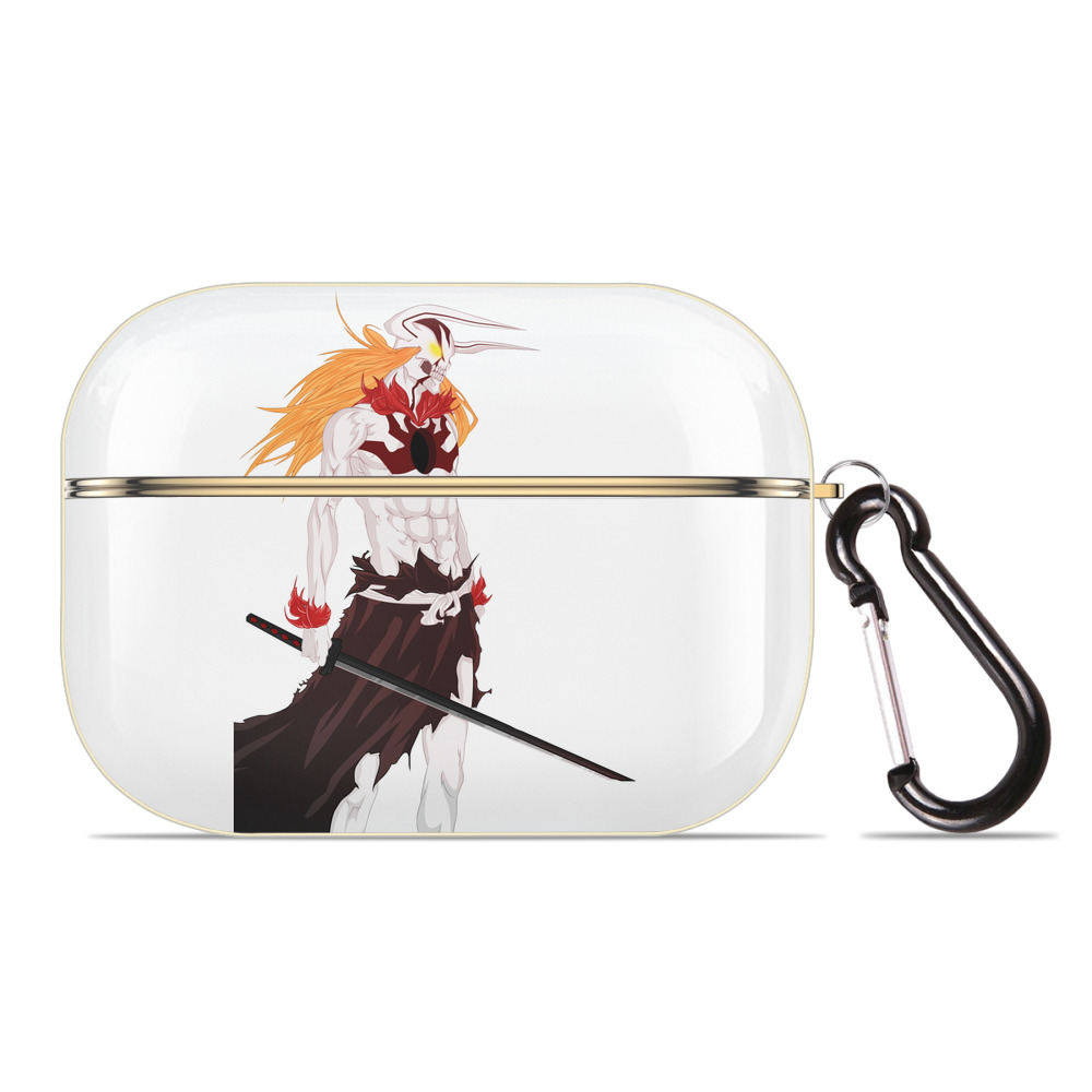 （画像用） ブリーチ 黒崎一護（くろさき いちご）BLEACH Kurosaki Ichigo 【AirPods Pro用】ハードシェル保護ケース｜耐衝撃・防指紋・カラビナ付き商品仕様