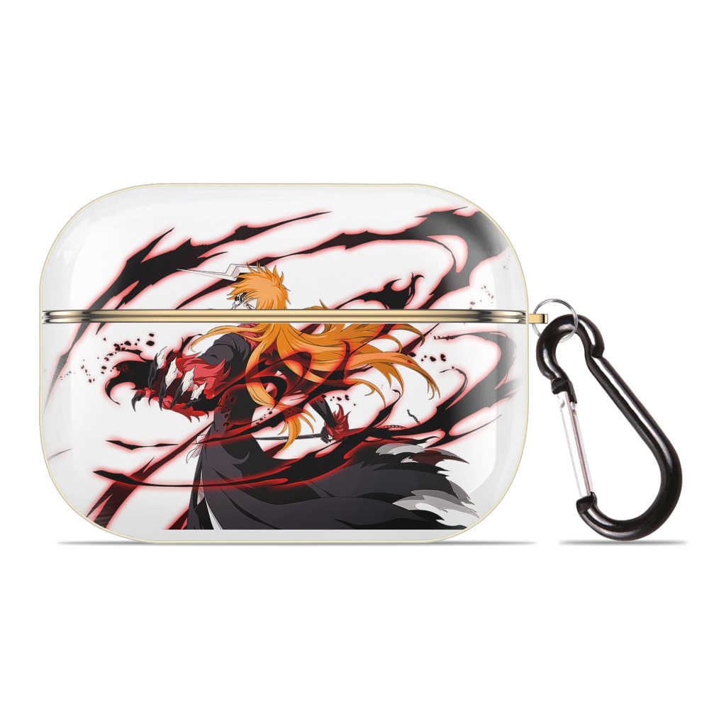 ブリーチ 黒崎一護（くろさき いちご）BLEACH Kurosaki Ichigo 【AirPods Pro用】ハードシェル保護ケース｜耐衝撃・防指紋・カラビナ付き商品仕様