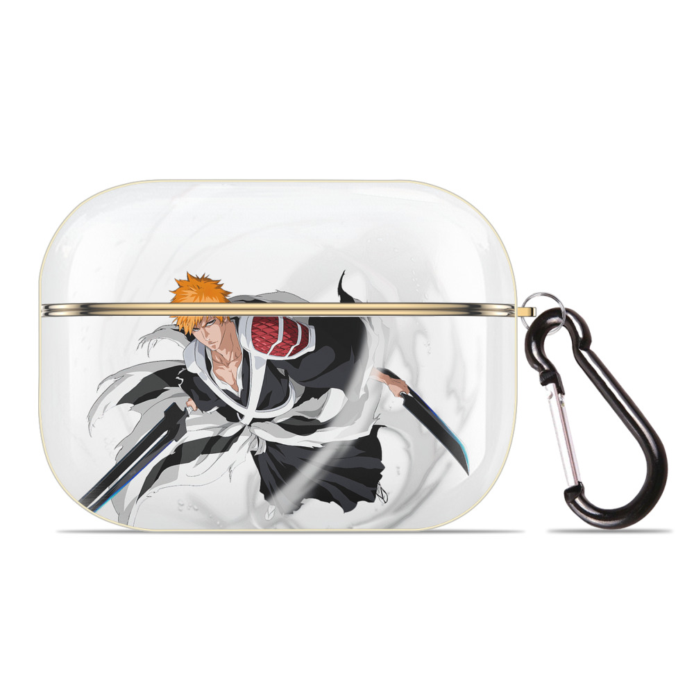 ブリーチ 黒崎一護（くろさき いちご）BLEACH Kurosaki Ichigo 【AirPods Pro用】ハードシェル保護ケース｜耐衝撃・防指紋・カラビナ付き商品仕様