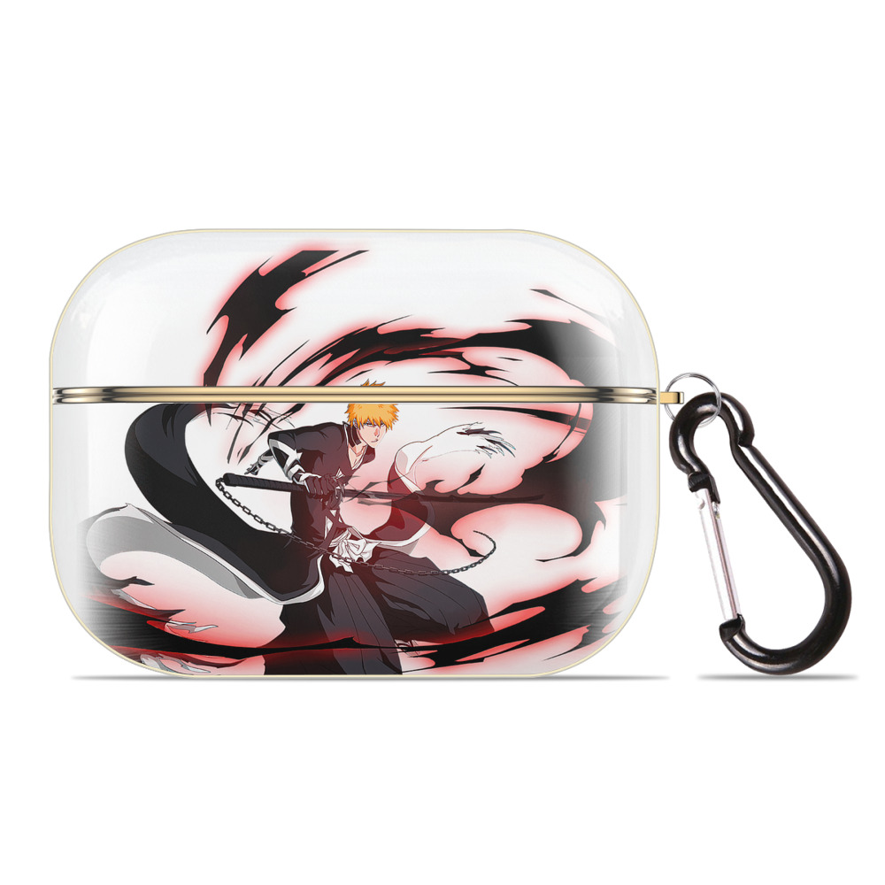 ブリーチ 黒崎一護（くろさき いちご）BLEACH Kurosaki Ichigo 【AirPods Pro用】ハードシェル保護ケース｜耐衝撃・防指紋・カラビナ付き商品仕様
