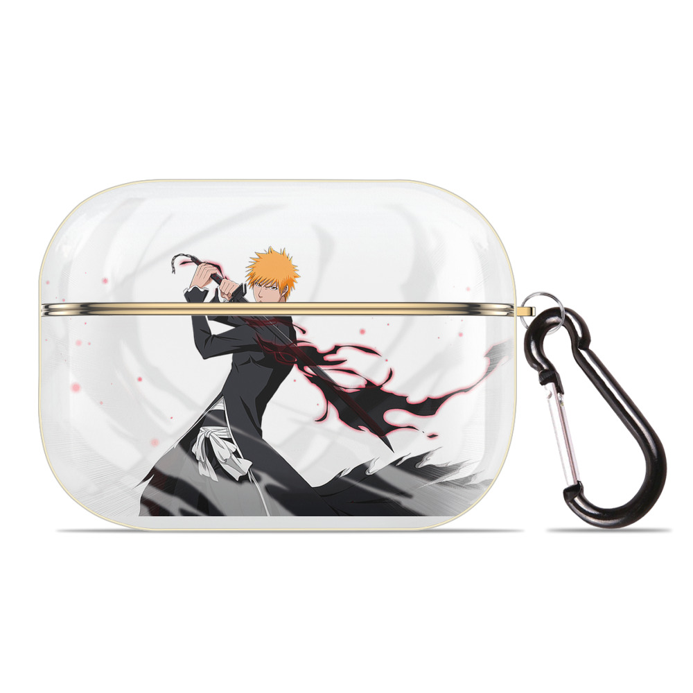ブリーチ 黒崎一護（くろさき いちご）BLEACH Kurosaki Ichigo 【AirPods Pro用】ハードシェル保護ケース｜耐衝撃・防指紋・カラビナ付き商品仕様