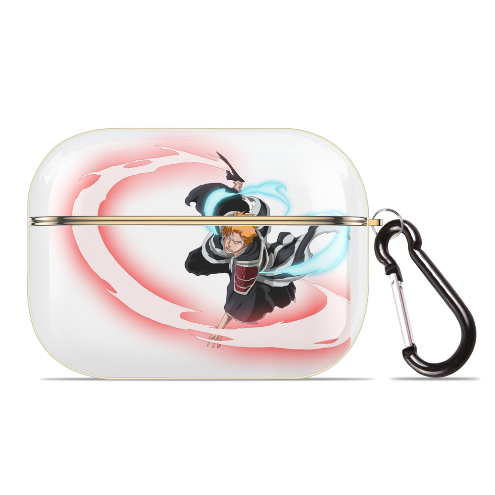 ブリーチ 黒崎一護（くろさき いちご）BLEACH Kurosaki Ichigo 【AirPods Pro用】ハードシェル保護ケース｜耐衝撃・防指紋・カラビナ付き商品仕様