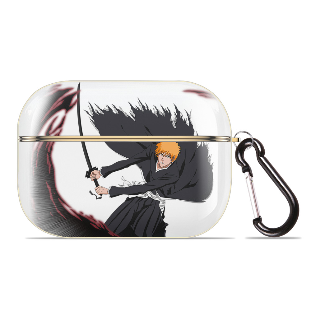 ブリーチ 黒崎一護（くろさき いちご）BLEACH Kurosaki Ichigo 【AirPods Pro用】ハードシェル保護ケース｜耐衝撃・防指紋・カラビナ付き商品仕様