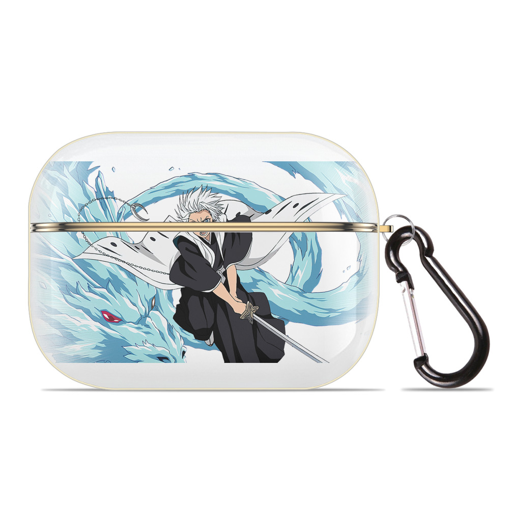 （画像用） ブリーチ 日番谷冬獅郎（ひつがや とうしろう） BLEACH Hitsugaya Toushirou 【AirPods Pro用】ハードシェル保護ケース｜耐衝撃・防指紋・カラビナ付き商品仕様