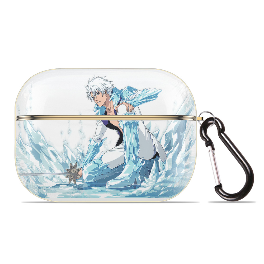（画像用） ブリーチ 日番谷冬獅郎（ひつがや とうしろう） BLEACH Hitsugaya Toushirou 【AirPods Pro用】ハードシェル保護ケース｜耐衝撃・防指紋・カラビナ付き商品仕様