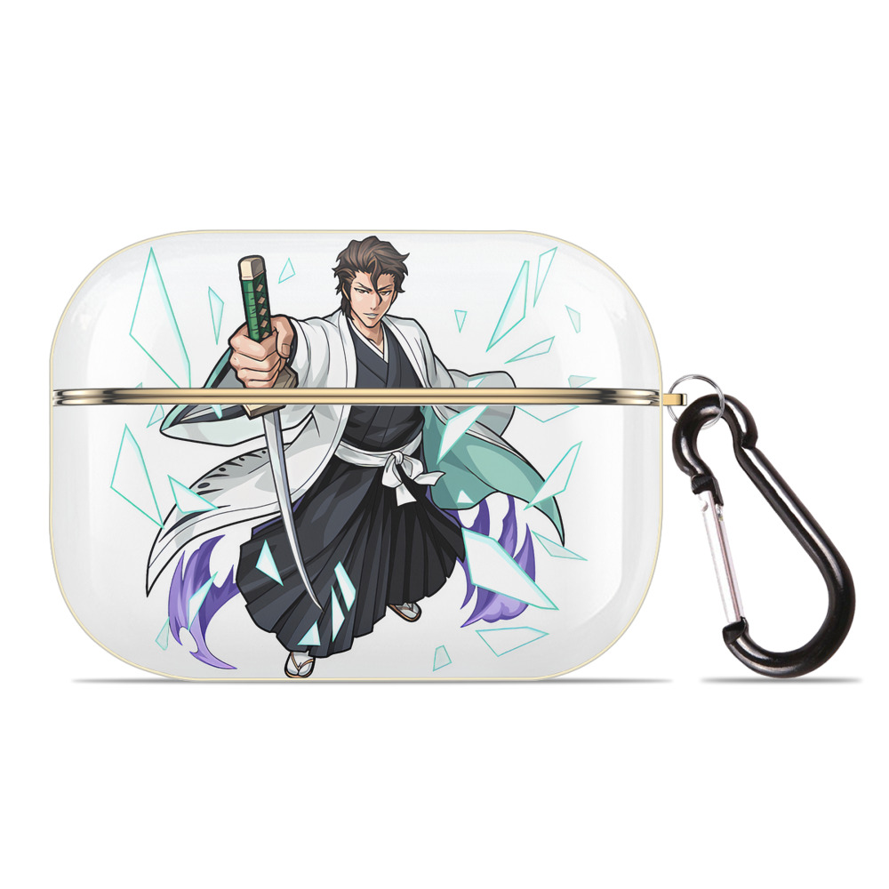 （画像用） ブリーチ 藍染 惣右介（あいぜん そうすけ） BLEACH Aizen Sousuke 【AirPods Pro用】ハードシェル保護ケース｜耐衝撃・防指紋・カラビナ付き商品仕様
