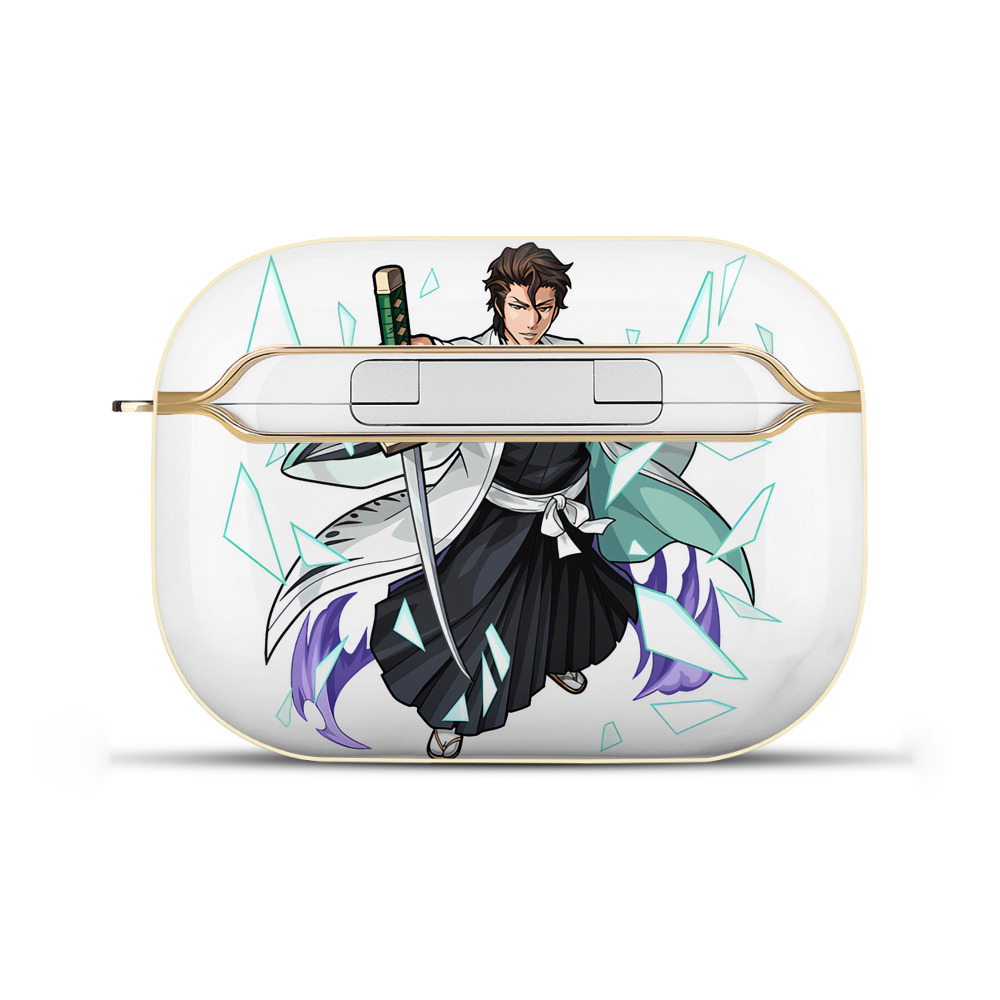 （画像用） ブリーチ 藍染 惣右介（あいぜん そうすけ） BLEACH Aizen Sousuke 【AirPods Pro用】ハードシェル保護ケース｜耐衝撃・防指紋・カラビナ付き商品仕様