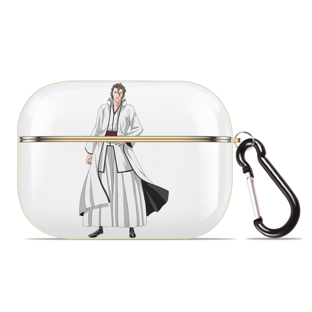 （画像用） ブリーチ 藍染 惣右介（あいぜん そうすけ） BLEACH Aizen Sousuke 【AirPods Pro用】ハードシェル保護ケース｜耐衝撃・防指紋・カラビナ付き商品仕様
