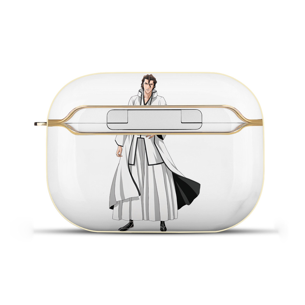 （画像用） ブリーチ 藍染 惣右介（あいぜん そうすけ） BLEACH Aizen Sousuke 【AirPods Pro用】ハードシェル保護ケース｜耐衝撃・防指紋・カラビナ付き商品仕様