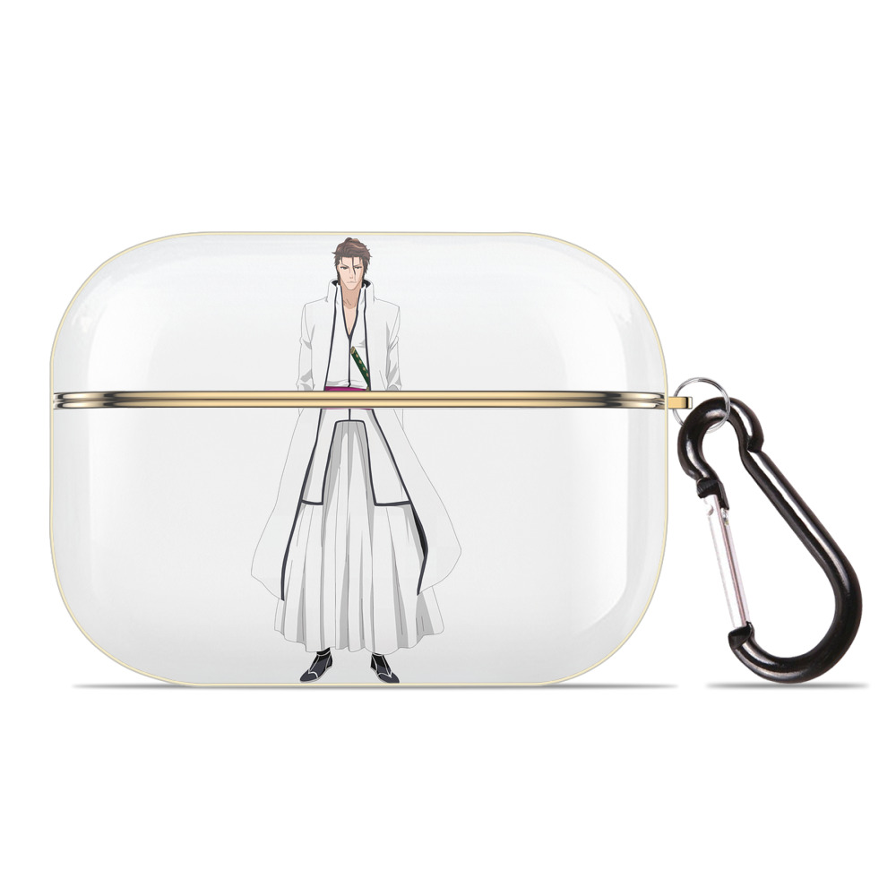 （画像用） ブリーチ 藍染 惣右介（あいぜん そうすけ） BLEACH Aizen Sousuke 【AirPods Pro用】ハードシェル保護ケース｜耐衝撃・防指紋・カラビナ付き商品仕様