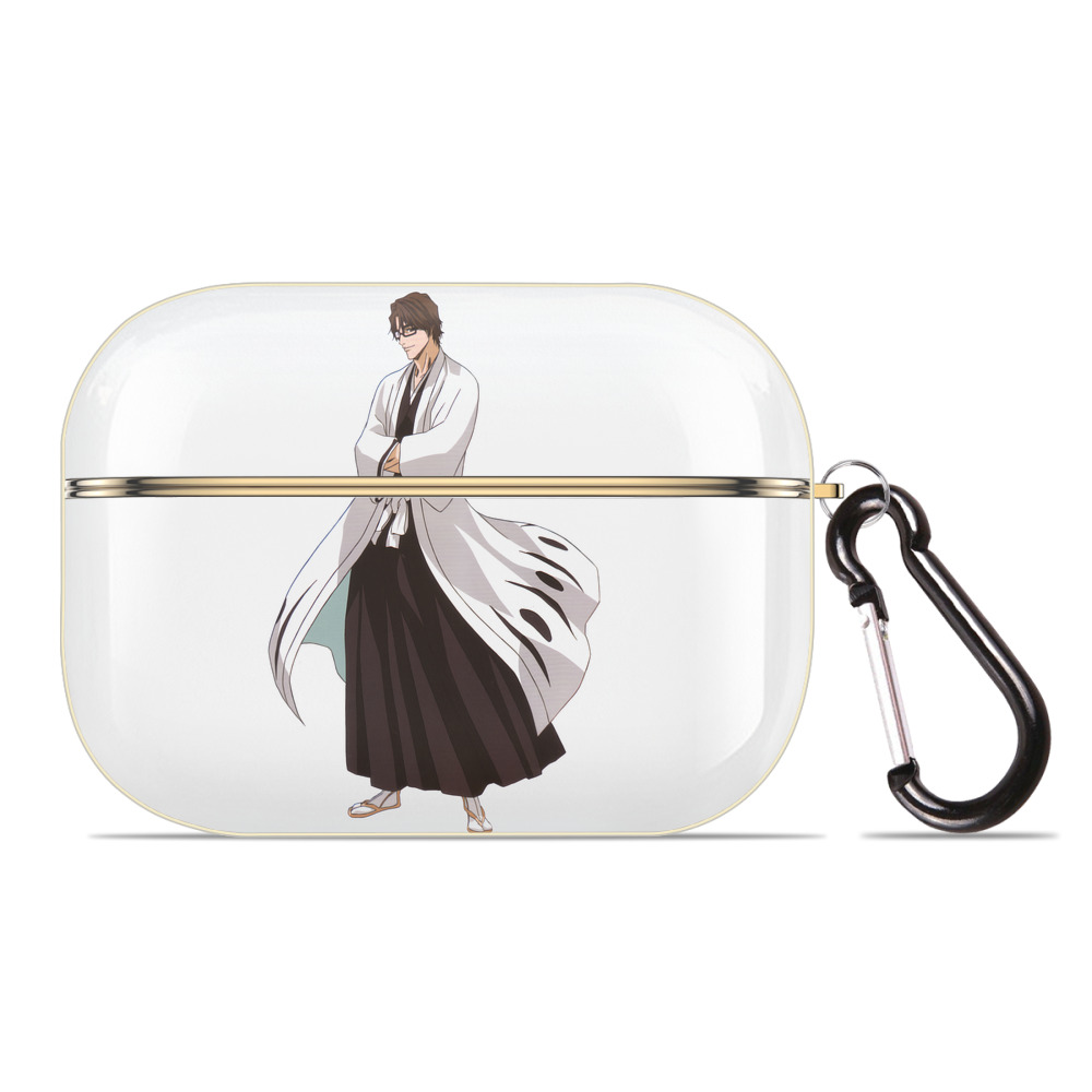 （画像用） ブリーチ 藍染 惣右介（あいぜん そうすけ） BLEACH Aizen Sousuke 【AirPods Pro用】ハードシェル保護ケース｜耐衝撃・防指紋・カラビナ付き商品仕様