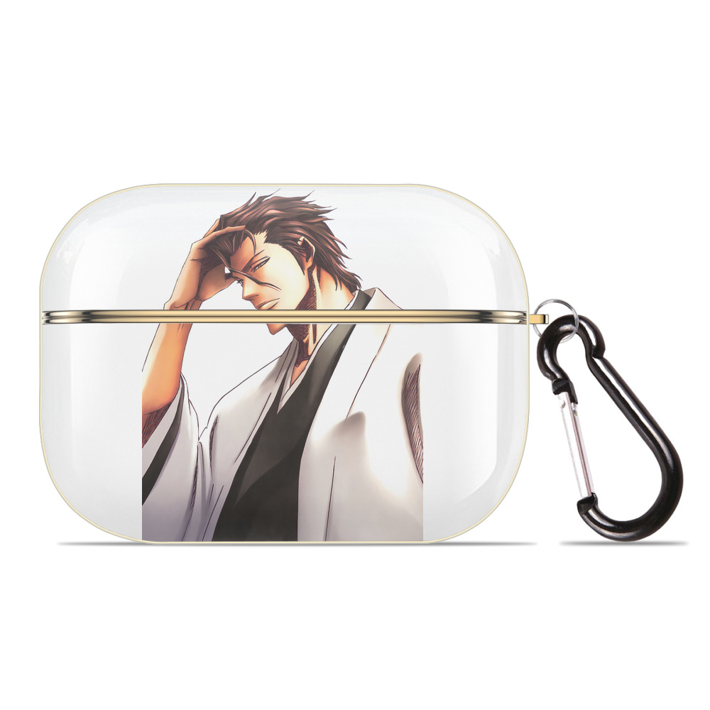 （画像用） ブリーチ 藍染 惣右介（あいぜん そうすけ） BLEACH Aizen Sousuke 【AirPods Pro用】ハードシェル保護ケース｜耐衝撃・防指紋・カラビナ付き商品仕様
