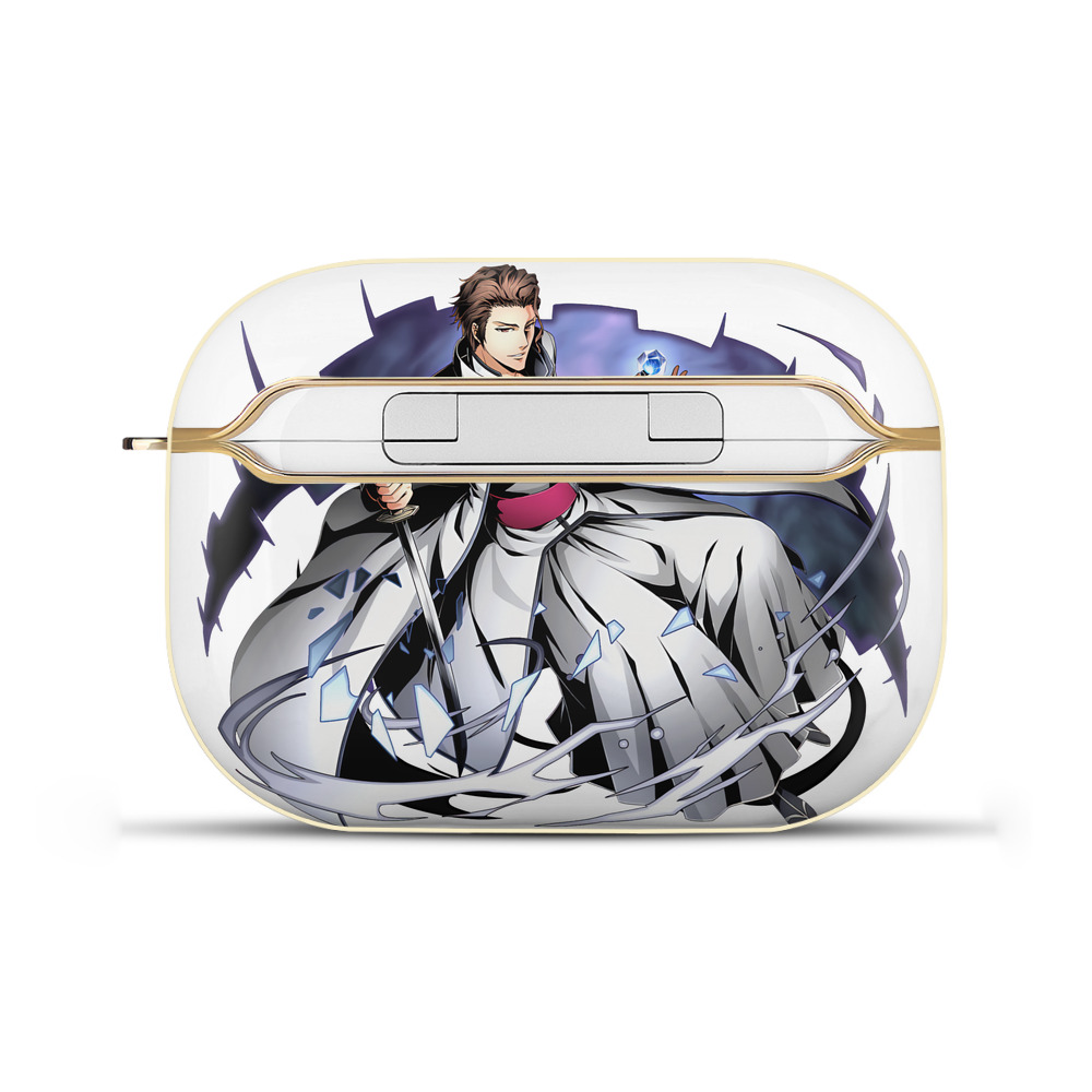 （画像用） ブリーチ 藍染 惣右介（あいぜん そうすけ） BLEACH Aizen Sousuke 【AirPods Pro用】ハードシェル保護ケース｜耐衝撃・防指紋・カラビナ付き商品仕様