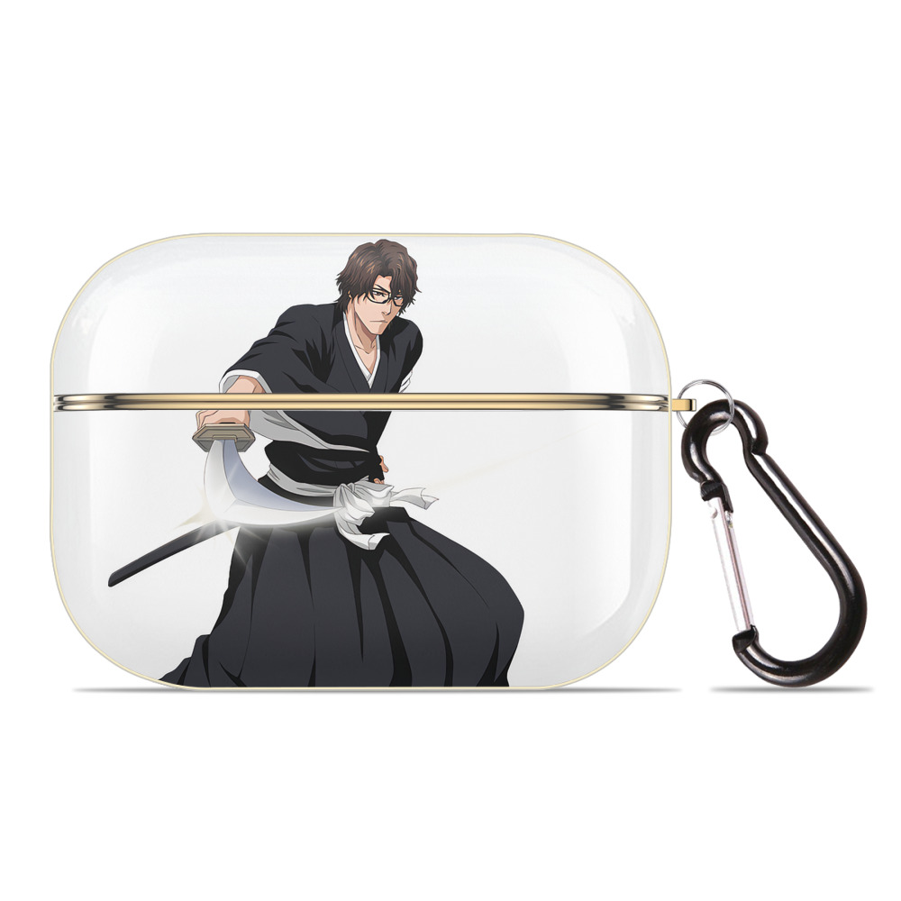 （画像用） ブリーチ 藍染 惣右介（あいぜん そうすけ） BLEACH Aizen Sousuke 【AirPods Pro用】ハードシェル保護ケース｜耐衝撃・防指紋・カラビナ付き商品仕様