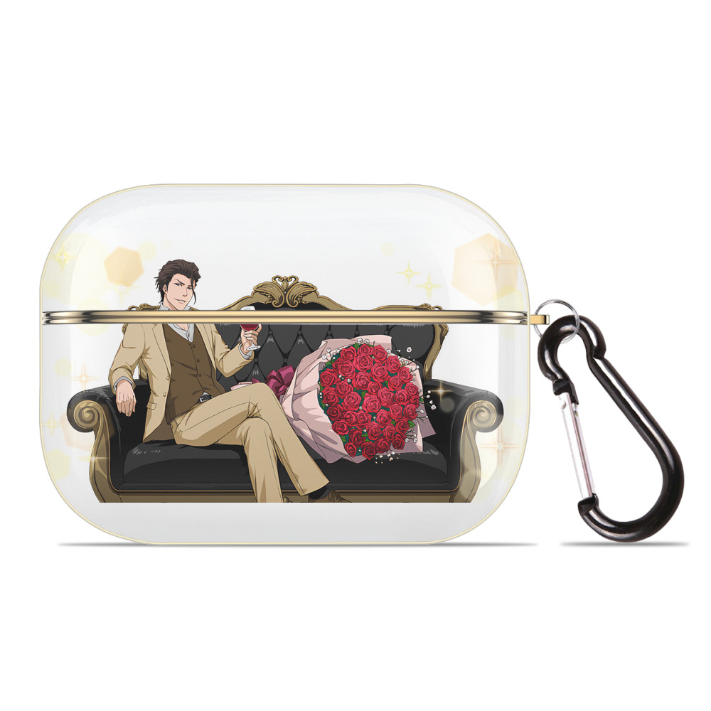 （画像用） ブリーチ 藍染 惣右介（あいぜん そうすけ） BLEACH Aizen Sousuke 【AirPods Pro用】ハードシェル保護ケース｜耐衝撃・防指紋・カラビナ付き商品仕様