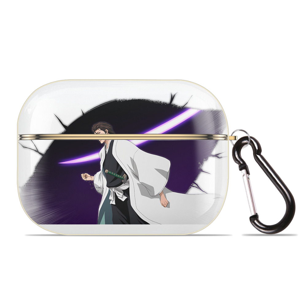 （画像用） ブリーチ 藍染 惣右介（あいぜん そうすけ） BLEACH Aizen Sousuke 【AirPods Pro用】ハードシェル保護ケース｜耐衝撃・防指紋・カラビナ付き商品仕様