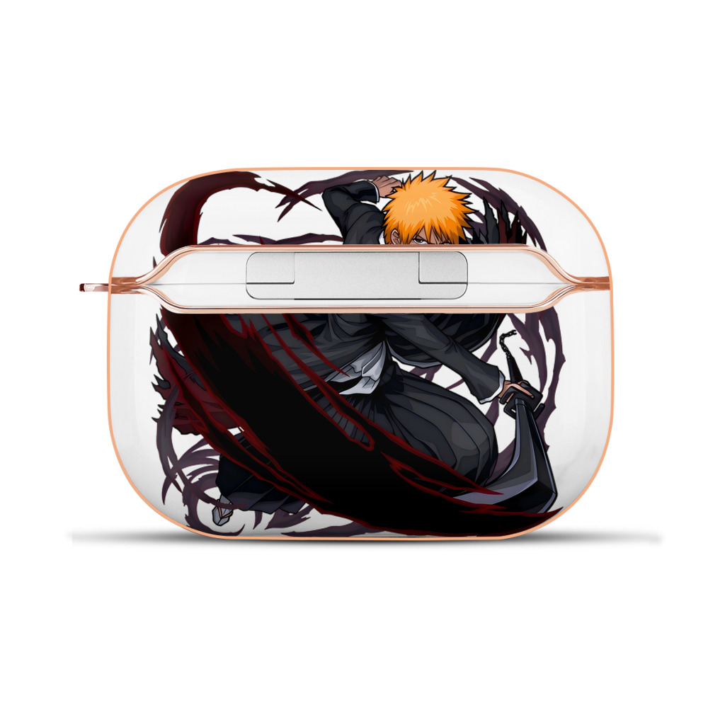 （画像用） ブリーチ 黒崎一護（くろさき いちご）BLEACH Kurosaki Ichigo 【AirPods Pro用】ハードシェル保護ケース｜耐衝撃・防指紋・カラビナ付き商品仕様