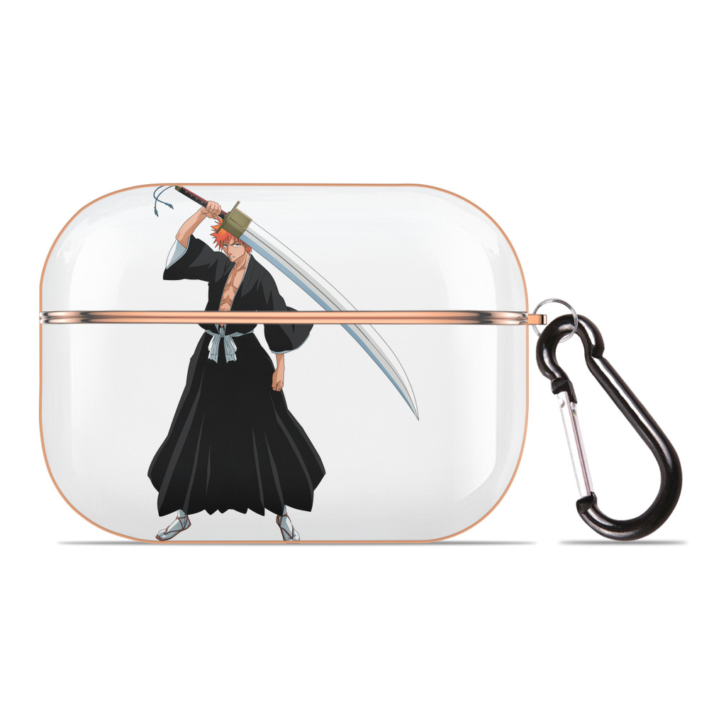 ブリーチ 黒崎一護（くろさき いちご）BLEACH Kurosaki Ichigo 【AirPods Pro用】ハードシェル保護ケース｜耐衝撃・防指紋・カラビナ付き商品仕様