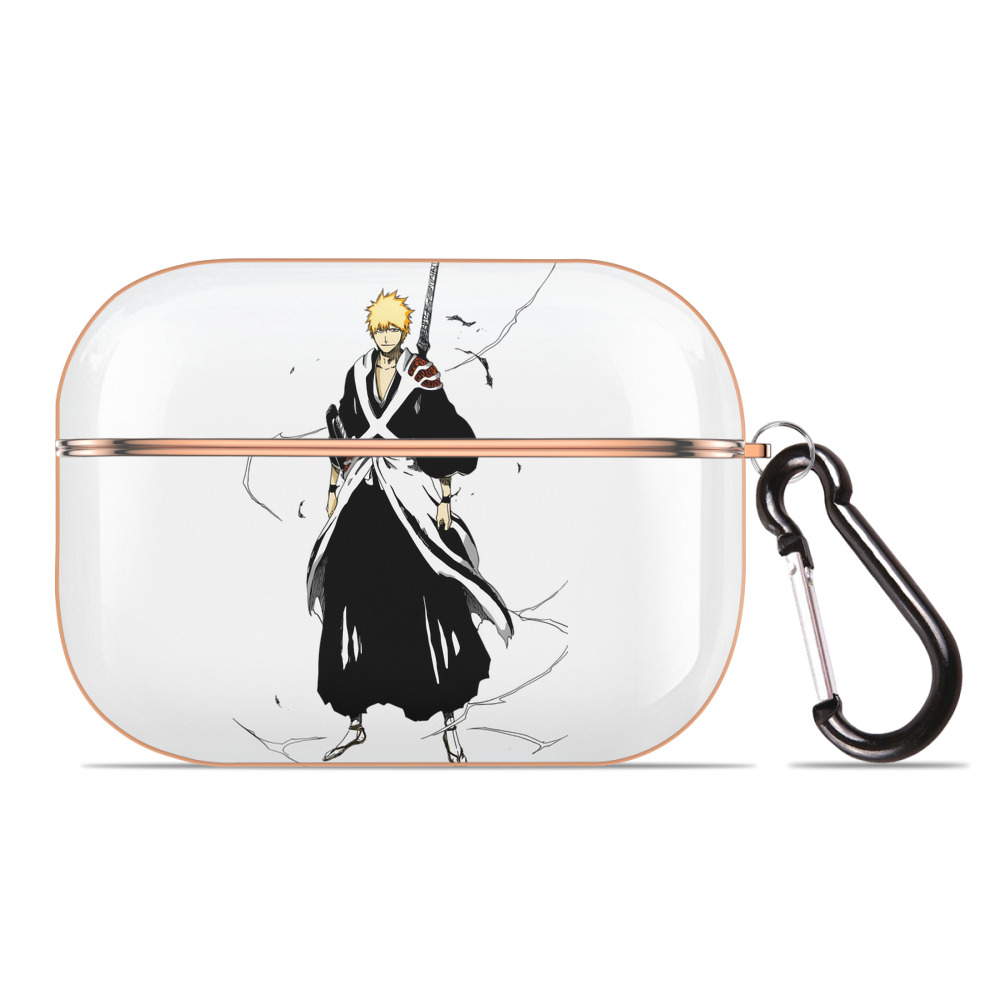 （画像用） ブリーチ 黒崎一護（くろさき いちご）BLEACH Kurosaki Ichigo 【AirPods Pro用】ハードシェル保護ケース｜耐衝撃・防指紋・カラビナ付き商品仕様