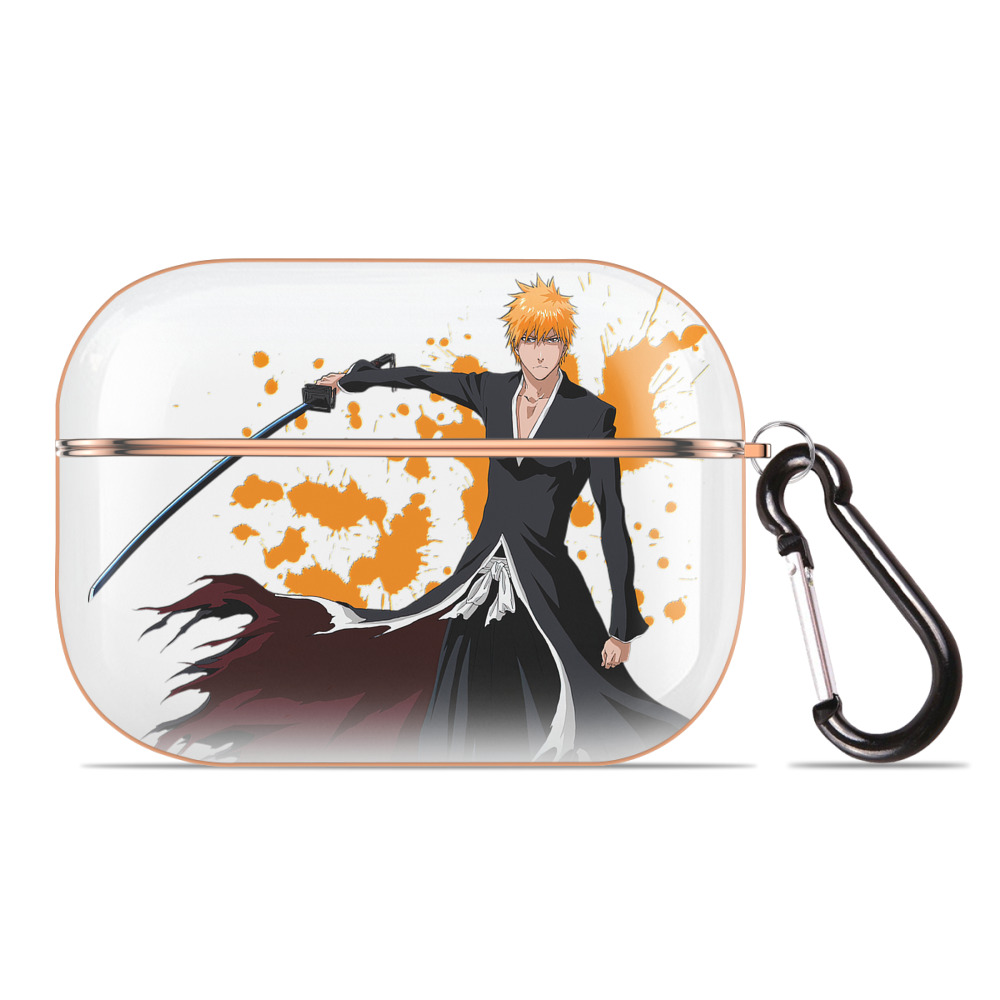 ブリーチ 黒崎一護（くろさき いちご）BLEACH Kurosaki Ichigo 【AirPods Pro用】ハードシェル保護ケース｜耐衝撃・防指紋・カラビナ付き商品仕様