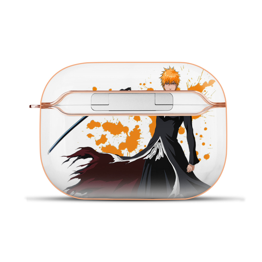 ブリーチ 黒崎一護（くろさき いちご）BLEACH Kurosaki Ichigo 【AirPods Pro用】ハードシェル保護ケース｜耐衝撃・防指紋・カラビナ付き商品仕様