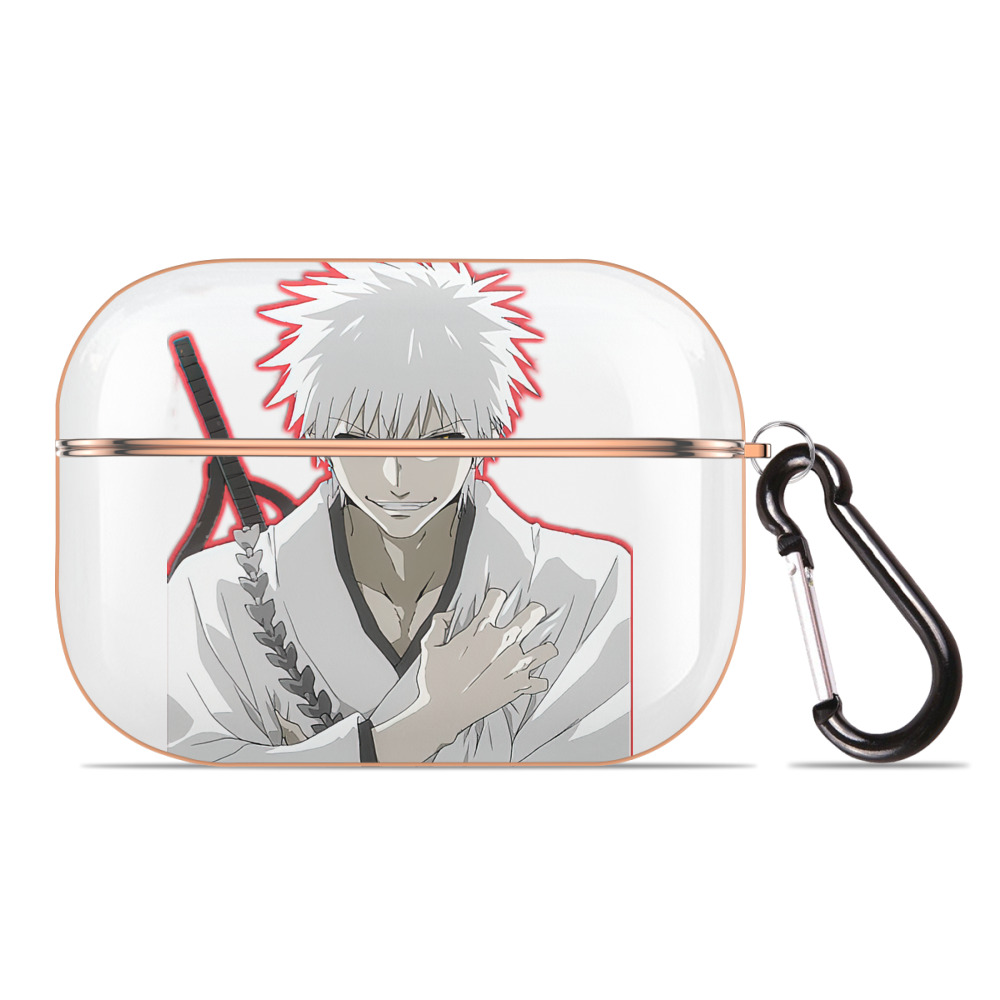 （画像用） ブリーチ 黒崎一護（くろさき いちご）BLEACH Kurosaki Ichigo 【AirPods Pro用】ハードシェル保護ケース｜耐衝撃・防指紋・カラビナ付き商品仕様