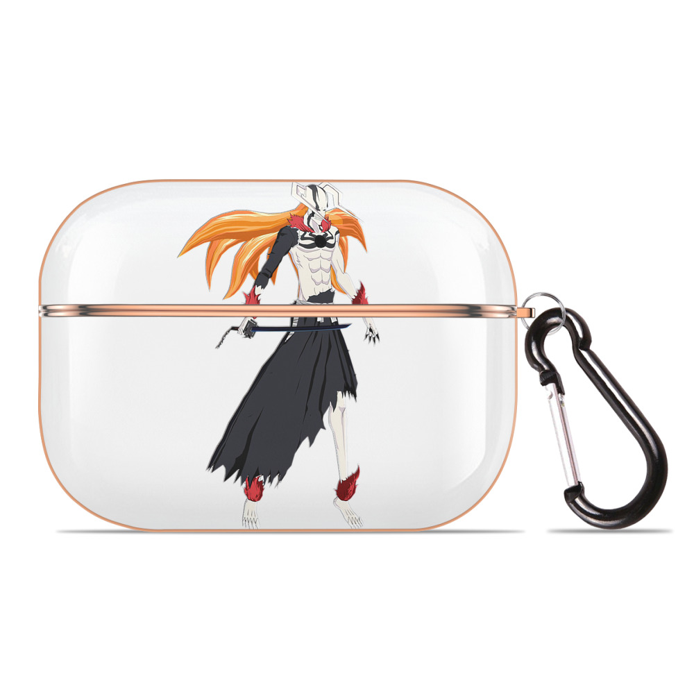 （画像用） ブリーチ 黒崎一護（くろさき いちご）BLEACH Kurosaki Ichigo 【AirPods Pro用】ハードシェル保護ケース｜耐衝撃・防指紋・カラビナ付き商品仕様