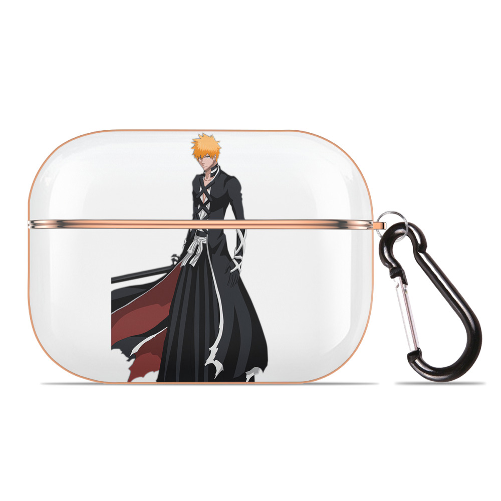 （画像用） ブリーチ 黒崎一護（くろさき いちご）BLEACH Kurosaki Ichigo 【AirPods Pro用】ハードシェル保護ケース｜耐衝撃・防指紋・カラビナ付き商品仕様