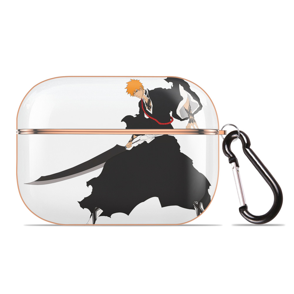 （画像用） ブリーチ 黒崎一護（くろさき いちご）BLEACH Kurosaki Ichigo 【AirPods Pro用】ハードシェル保護ケース｜耐衝撃・防指紋・カラビナ付き商品仕様