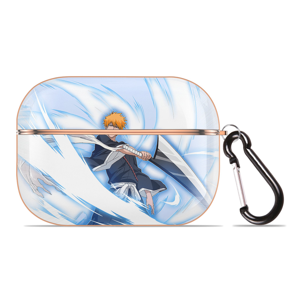 ブリーチ 黒崎一護（くろさき いちご）BLEACH Kurosaki Ichigo 【AirPods Pro用】ハードシェル保護ケース｜耐衝撃・防指紋・カラビナ付き商品仕様