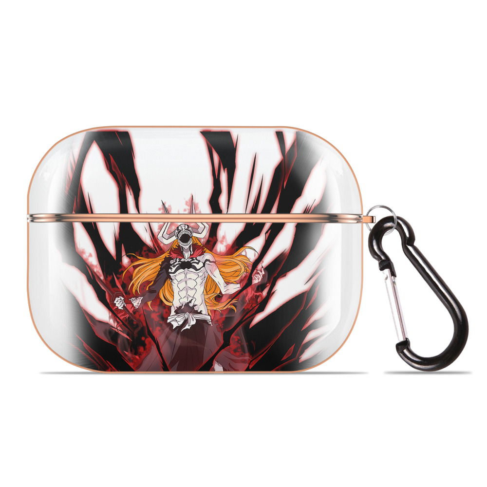 （画像用） ブリーチ 黒崎一護（くろさき いちご）BLEACH Kurosaki Ichigo 【AirPods Pro用】ハードシェル保護ケース｜耐衝撃・防指紋・カラビナ付き商品仕様