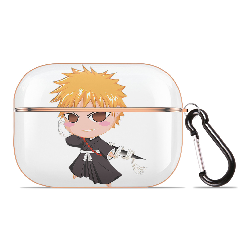 ブリーチ 黒崎一護（くろさき いちご）BLEACH Kurosaki Ichigo 【AirPods Pro用】ハードシェル保護ケース｜耐衝撃・防指紋・カラビナ付き商品仕様