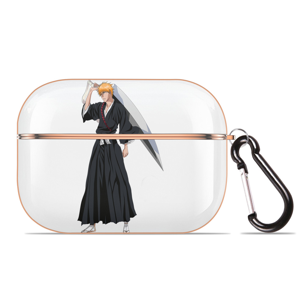 （画像用） ブリーチ 黒崎一護（くろさき いちご）BLEACH Kurosaki Ichigo 【AirPods Pro用】ハードシェル保護ケース｜耐衝撃・防指紋・カラビナ付き商品仕様