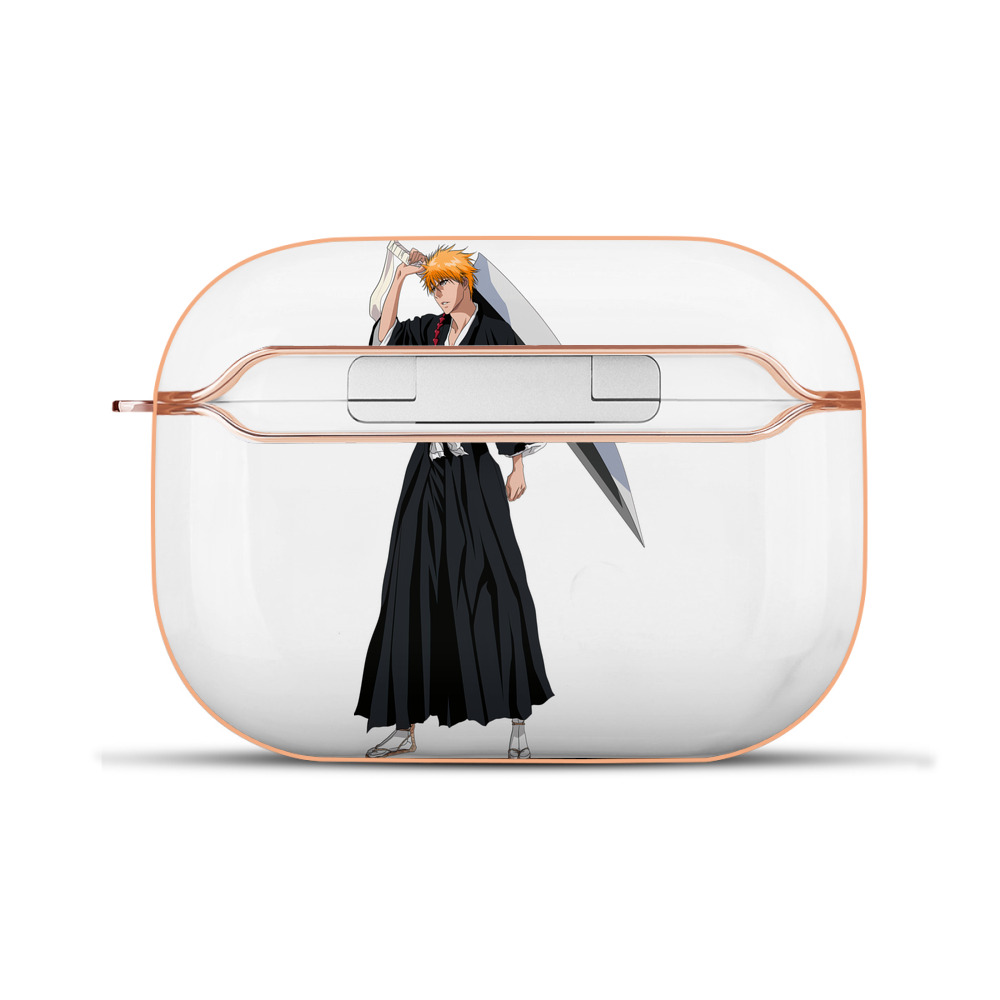 （画像用） ブリーチ 黒崎一護（くろさき いちご）BLEACH Kurosaki Ichigo 【AirPods Pro用】ハードシェル保護ケース｜耐衝撃・防指紋・カラビナ付き商品仕様